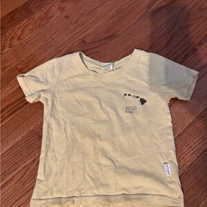 Earth Kids Tee in Beige with Hawaii Design